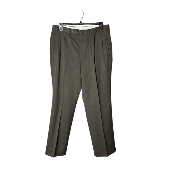 J Ferrar Wool Suit BlazerJacket Pants 44R Brown‎ Single Breasted Career Formal - Picture 4 of 11